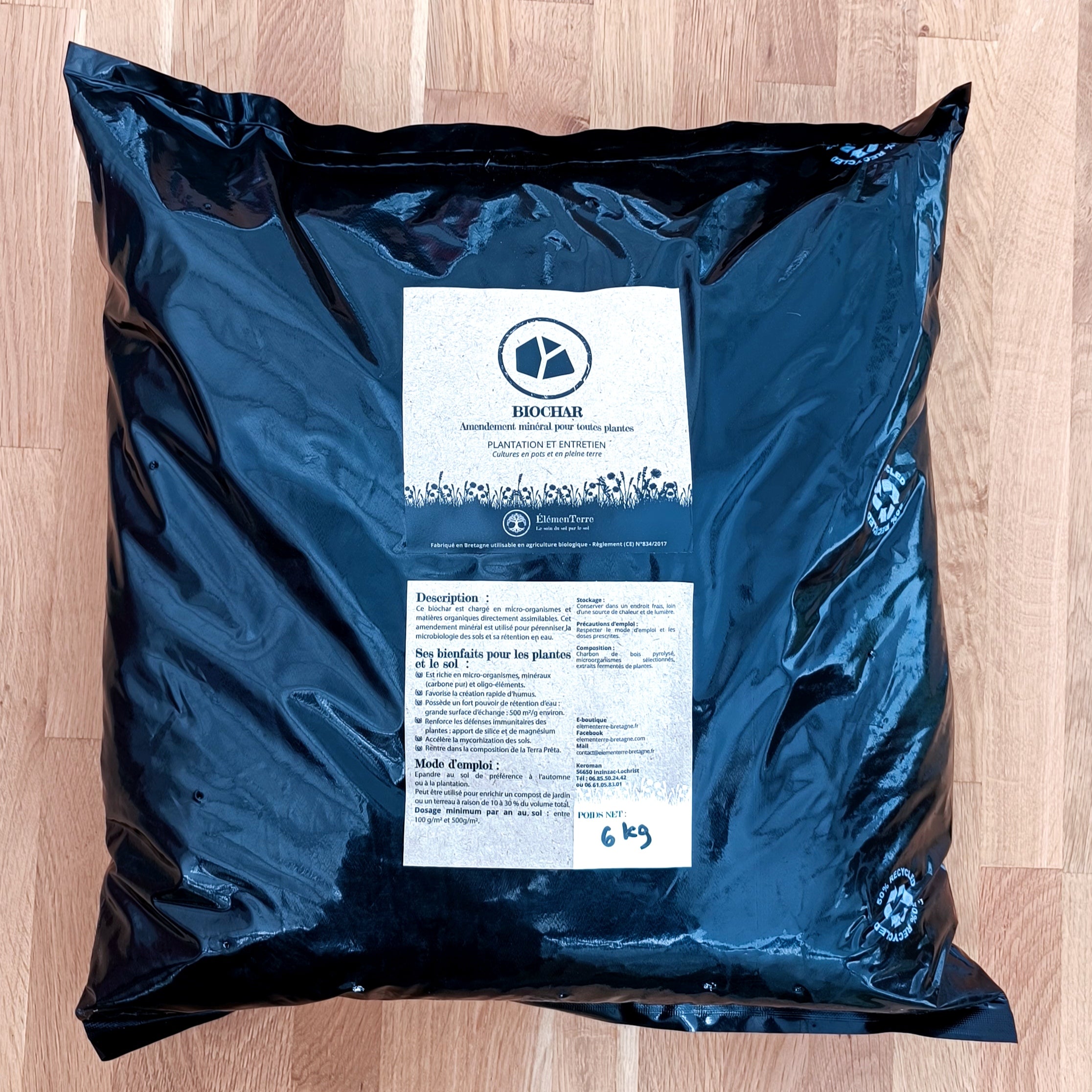 Biochar - 6 kg bag